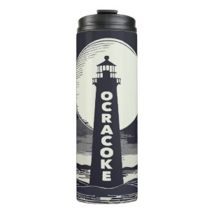 Ocracoke Lighthouse North Carolina Moon Thermal Tumbler