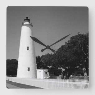 Ocracoke Lighthouse Square Wall Clock