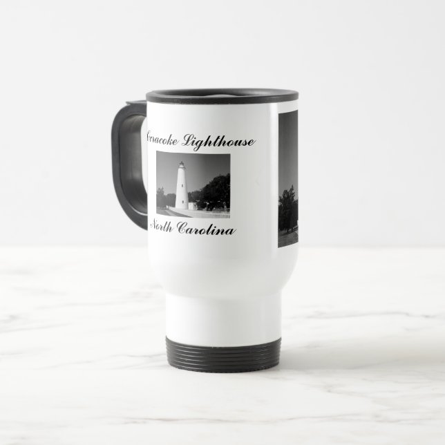 Ocracoke Lighthouse Travel Mug (Front Left)