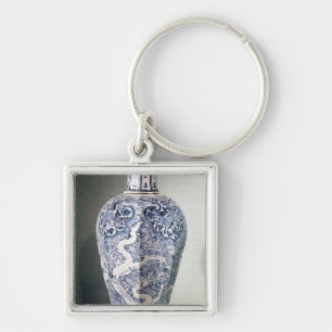 Octagonal 'Mei- P'ing' vase with white Key Ring