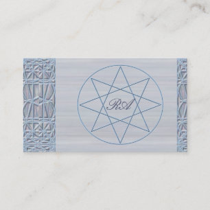 Octagram Blue Introduction Business Card