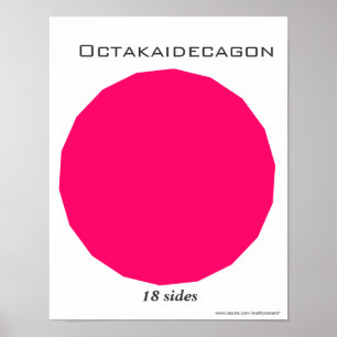 Octakaidecagon Poster of Polygon