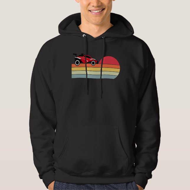 Octane Rocket Soccer Retro Sunset Distressed Graph Hoodie (Front)