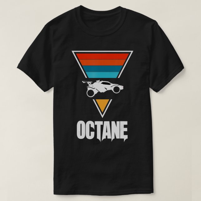 Octane Rocket Soccer Retro Sunset Distressed Graph T-Shirt (Design Front)