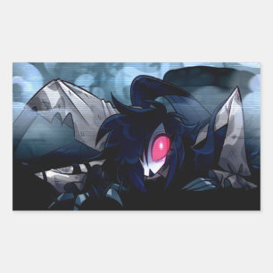 Octavia Halloween Slasher   Helluva Boss    Rectangular Sticker