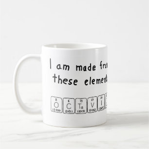 Octavio periodic table name mug