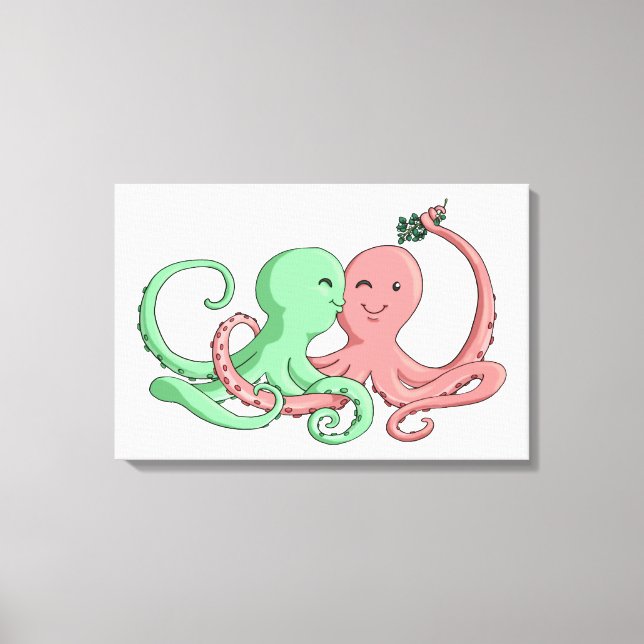 Octi Mistletoe Canvas Print (Front)
