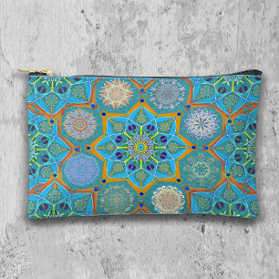 Octo brightener arabesque Moorish turquoise style  Accessory Pouch