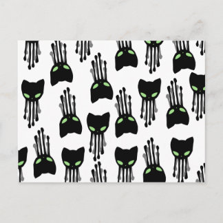 Octo-cat-octopus-cat-black-tenticles-pattern Postcard