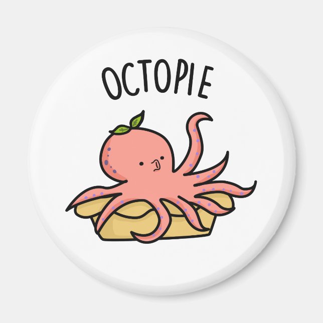 Octo-pie Funny Octopus Pie Pun  Magnet (Front)