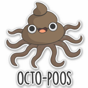 Octo-poos Funny Octopus Pun 