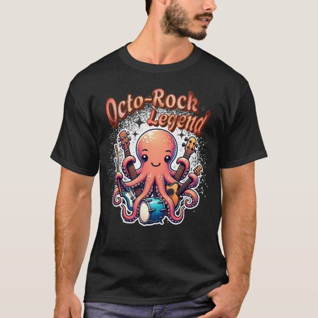 Octo-Rock Legend Octopus  T-Shirt (Front)