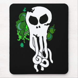 Octo skull green mouse mat