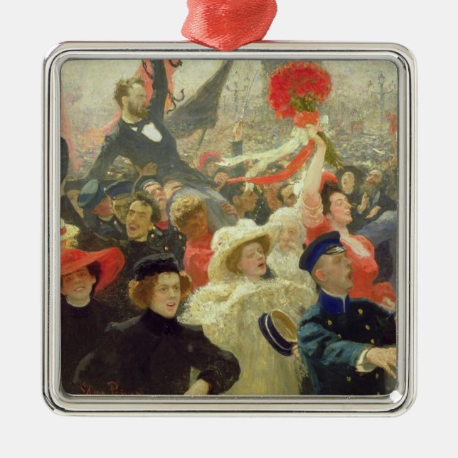 October 17th, 1905 metal tree decoration (Front)