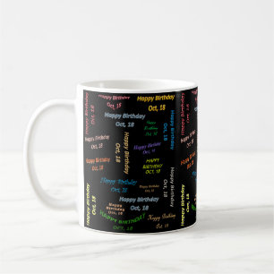 October, 18 Birthday Mug