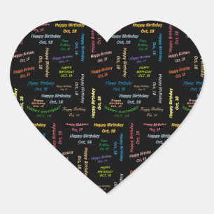 October, 18 Birthday Sticker