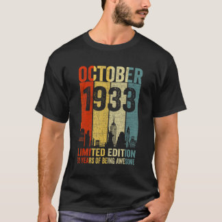 October 1933  90 Years Of Being Awesome T-Shirt