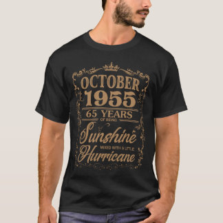 October 1955 65 Years Of Being Sunshine Hurricane T-Shirt