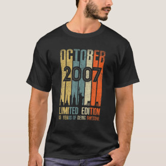 October 2007 T 13 Year Old 2007 Birthday Gift T-Shirt