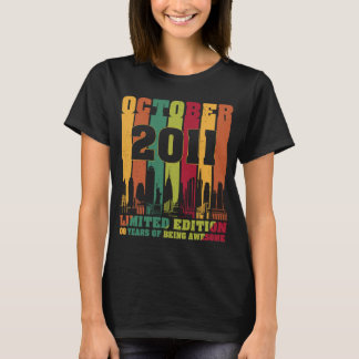 October 2011 8th Birthday  8 Years old Bday T-Shirt