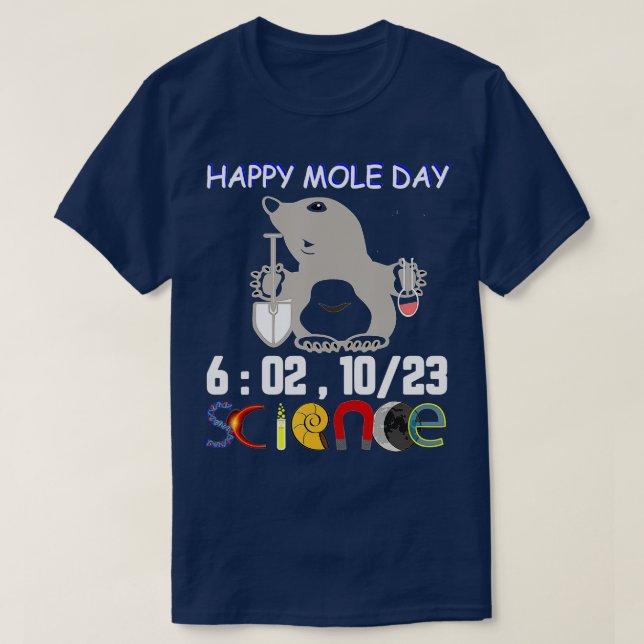October 23rd National Mole Day Avogadros Numbergig T-Shirt (Design Front)
