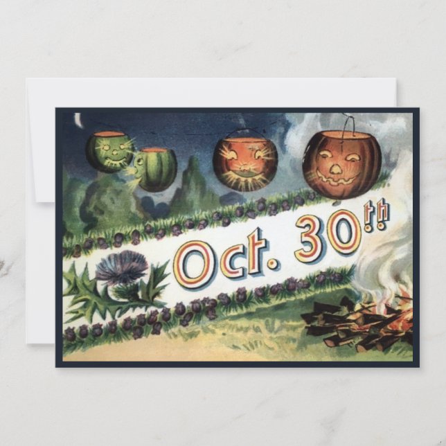 October 30 Halloween Birthday Greeting Card (Front)