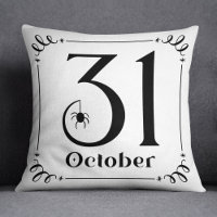 October 31st Black and White Halloween Typography
