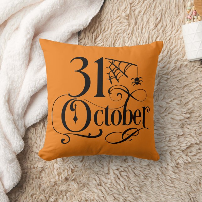 October 31st Halloween Throw Pillow (Blanket)