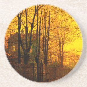 October Afterglow John Atkinson Grimshaw Coaster