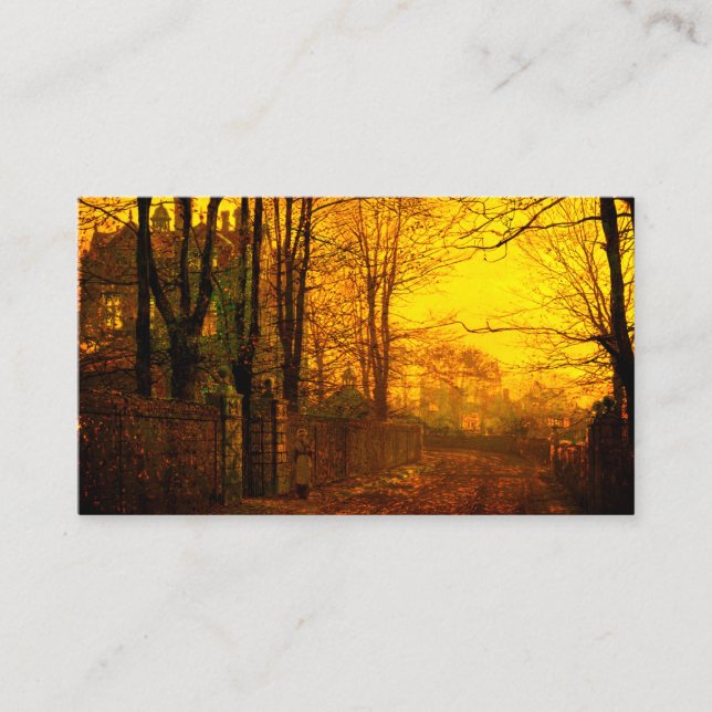 October Afterglow John Atkinson Grimshaw Enclosure Card (Front)