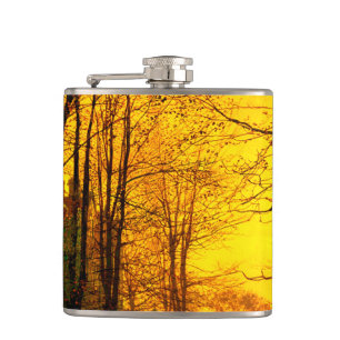 October Afterglow John Atkinson Grimshaw Hip Flask