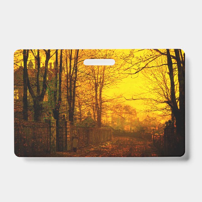 October Afterglow John Atkinson Grimshaw ID Badge (Front)