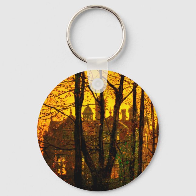 October Afterglow John Atkinson Grimshaw Key Ring (Front)