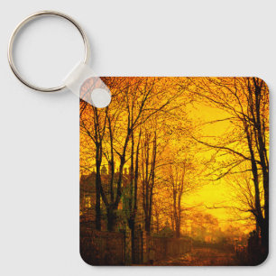 October Afterglow John Atkinson Grimshaw Key Ring