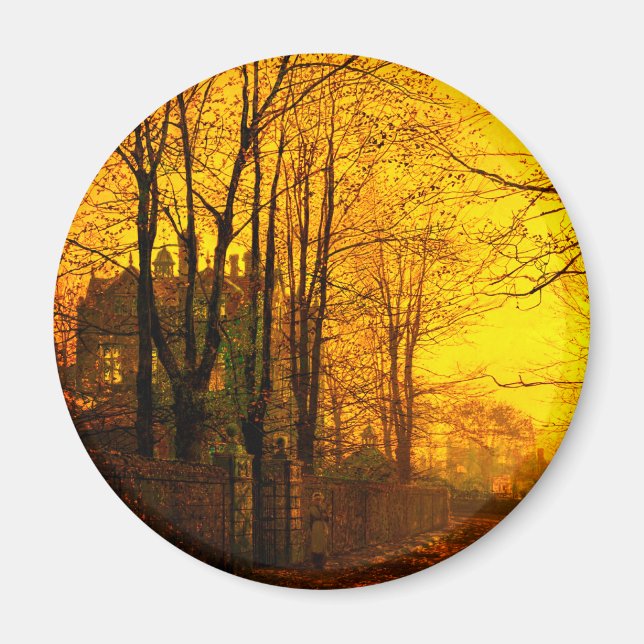 October Afterglow John Atkinson Grimshaw Magnet (Front)