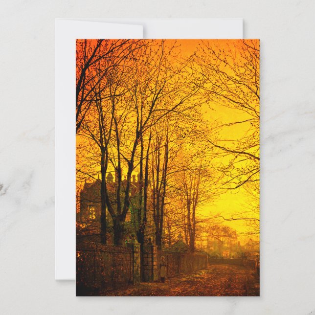 October Afterglow John Atkinson Grimshaw Save The Date (Front)