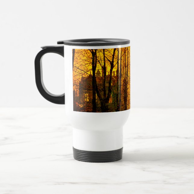 October Afterglow John Atkinson Grimshaw Travel Mug (Left)