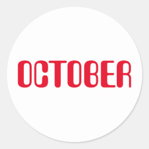 October Amelia Red White Sticker by Janz
