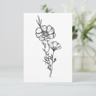 October birth flower birthday card, Cosmo Card