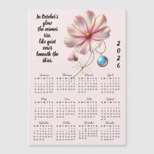 October Birth Flower Calendar and Stone