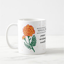 October Birth Flower Mug with Flower Meanings 
