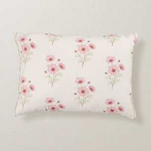 October Birth Flower pilow Print, Cosmos print Decorative Cushion