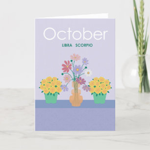 October Birth Flowers Greeting Card