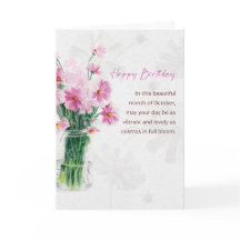 October Birth Month Flower Birthday With Prose