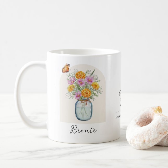 October Birth Month Flower Mug (With Donut)