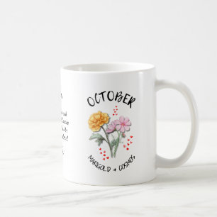 OCTOBER Birth Month Flower Personalised Christian Coffee Mug