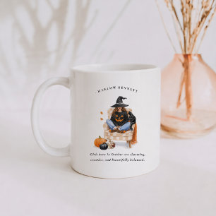 October Birth Month Girl   Monogram  Coffee Mug