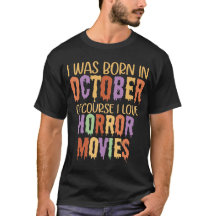 October birthday halloween top
