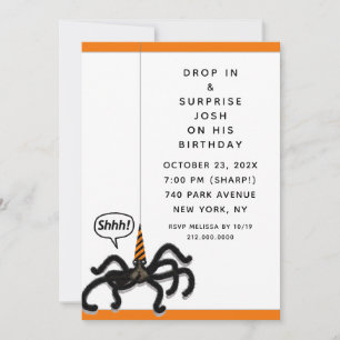 October Birthday Surprise Party Invitation