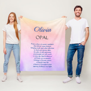 October Birthstone Opal design  Fleece Blanket